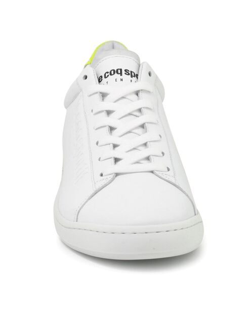 Sneakers en Cuir Blazon Sport Made in France blanc/jaune